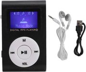 Mini Lecteur de Musique MP3, Mini Lecteur MP3 de Sport Portable avec Clip Arrière + écran LCD, Prise en Charge de la Carte Mémoire Jusqu'à 32G,(noir)