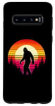 Coque pour Galaxy S10 Bigfoot Sasquatch Amoureux des années 70 et 80 rétro pour homme et femme