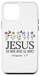 Coque pour iPhone 12 mini Jesus the Name Above All Names Sign,Bible Philippians 2 9-11