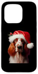 iPhone 15 Pro English Setter With Santa Hat Christmas Dog Owner Lover Mom Case