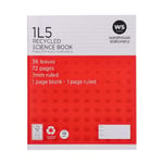 WS Exercise Book 1L5 7mm Ruled 36 Leaf Red Red Mid