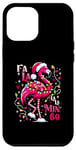 Coque pour iPhone 12 Pro Max Fa LaLa Mingo Flamingo Sapin de Noël Tropical Christmas Lights