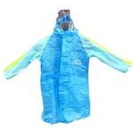 Child Kid Hooded Rain Cover Poncho Raincoat Jacket Coats Waterproof Dark Blue