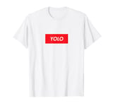 YOLO T-Shirt - Red Box White Letters T-Shirt