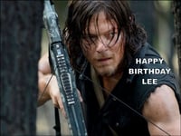 A4 DARYL THE WALKING DEAD EDIBLE ICING BIRTHDAY CAKE TOPPER