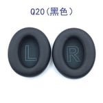 Remplacement Oreillettes en Mousse Coussin d'oreille Coussin pour Anker Anker Soundcore Life Q10 Q20 Q30 Q35Q20 cache-oreilles noir