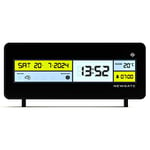 NEWGATE® Futurama Réveil LCD Moderne - Horloge de Chevet - Horloge de cheminée - Horloge de Bureau - Réveil numérique - Accessoires de Chambre - Horloge de Bureau - Affichage 12/24 h (Noir)