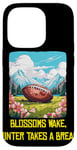 Coque pour iPhone 14 Pro Blossoms se réveille avec le football américain cool pour le printemps