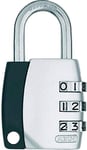 ABUS Combination Lock 155/40 - Padlock with die-cast zinc housing - Suitcase Lock/Locker Lock with Individually Adjustable Combination Code - ABUS Security Level 4 - Silver