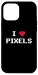 Coque pour iPhone 14 Plus Retro Gamer - I Love Pixels - Pixel Art Cœur