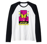 True Beauty Has No Size - Body Positive Bright Butterfly Raglan Baseball Tee