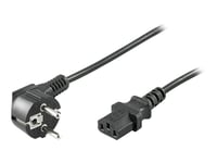 Microconnect - Strømkabel - Power Cee 7/7 (Hann) Vinklet Til Power Iec 60320 C13 Rett - Ac 250 V - 10 A - 1.8 M - Halogenfri - Svart