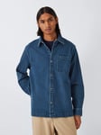 John Lewis ANYDAY Denim Overshirt, Blue Washed Denim