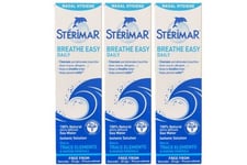 Sterimar Breathe Easy Hayfever Allergens Nasal Hygiene Isotonic 100ml Spray x3