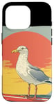 Coque pour iPhone 16 Pro Joli costume de mouette pour les amateurs de planches de surf