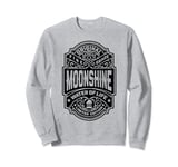 Vintage Moonshine Whiskey Jar Label Funny Moonshiner Alcohol Sweatshirt