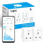 TP-Link Tapo Smart Plug with Energy Monitoring, Works with Amazon Alexa -2 Pack