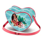 Disney Vaiana Family-Sac à Bandoulière Coeur Casual, Bleu, 21 x 15,5 cm