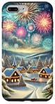 Coque pour iPhone 7 Plus/8 Plus Feu d'artifice d'hiver la neige, conception de Noël festif