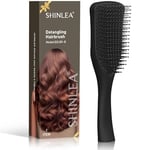 SHINLEA Brosse à cheveux démêlante ultime, brosse à cheveux démêlante pour cheveux mouillés et secs, réduit la casse, élimine les nœuds, glisse à travers les enchevêtrements, tous les types de cheveux