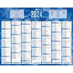 Bouchut Calendrier mural annuel - bleu 21 x 26,5 cm