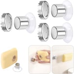 Serbia - Lot de 3 Porte-Savon Magnétique à Ventouse Porte Savon Aimanté Douche Mural Acier Inoxydable Support Mural sans Perçage Salle Bain Cuisine