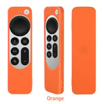 Orange Housse de protection en Silicone pour télécommande Apple TV 4K, pour Apple TV, Siri, 2e génération, antidérapante Nipseyteko