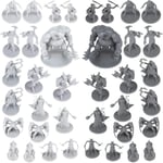 Lot De 38 Figurines De Jeu De Rôle Fantastiques Sur Table Pour Donjons Et Dragons, Jeux De Rôle Pathfinder. Miniatures À L'échelle De 28 Mm, 10 Designs Uniques, Non Peintes, Idéales Pour D&d/Dnd