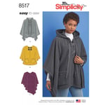 Simplicity Women's Easy Sew Ponchos Sewing Pattern, 8517