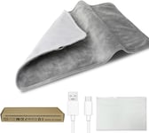 Coussin Chauffant Electrique,30 x 60cm Portable 5V USB Coussin Chauffant de Sécurité USB Ceinture Chauffante Dos pour Lombaire Cervicales pour le Ventre et les Genoux,Lavable en Machine(Q381)