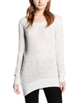 Urban Classics Women's Ladies Long Wideneck Sweater Jumper, Navy, X-Large, Weiß (offwhite 555), Small