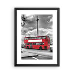 Affiche Poster 30x40cm Tableaux Image Trafalgar square taxi londres Wall Art