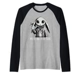 Alice in Wonderland - We're All Mad Here Rabbit Hatter Quote Raglan Baseball Tee