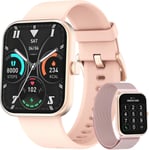 W20 Montre Connectee Femme Avec Appel Bluetooth,Frequence Cardiaque Tracker D'activite Avec Spo2,100+Modes D'entrainement,Podometre,Montre Fitness Femme Pour Android Ios(2 Sangles)