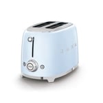 Grille Pain Toaster 2 Fentes 950W 3 Programmes Bleu Azur SMEG