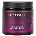 Kerargan - Masque Disciplinant à l'Huile d'Argan pour Cheveux Indisciplinés, Secs et Frisés - Nourrit, Combat les Frisottis, Démêlant - Sans Sulfate, OGM, Huile Minérale - 500ml