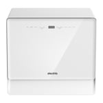 electriQ Table Top Dishwasher - 5 Place Slim Design White Glass finish - eqdwttp