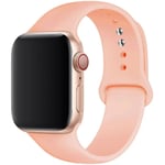 Silikonarmband för Apple Watch 45mm 44mm 42mm 49mm 41mm 40mm 38mm correa armband iwatch Serie 8 7 9 SE 4 3 5 Ultra 6 Grapefruit Grapefruit 42 44 45 49 mm M-L