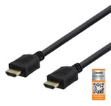 Deltaco Premium High Speed ??HDMI-kabel  4K UHD  0 5 m  svart