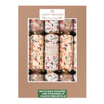 Set Of 10 Luxury Eco-Friendly Christmas Crackers White Gold Brown Berry Winter