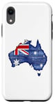 iPhone XR Australia Down Under Wooden Australian Flag Map Gift Case