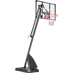 Sportnow - Panier de basket-ball sur pied avec base de lestage sur roulettes hauteur réglable 2,93-3,5 m acier pc noir