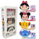 #sbabam Funny Box Disney Tsum Tsum Sac à Main, Sac à Main pour Filles avec Personnages Disney, Gadget d'anniversaire pour Filles avec Autocollant et Cordon, Sac Souple pour Filles avec Minnie