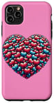 iPhone 11 Pro Max Cute Heart with Flowers and Hearts for Valentine's Day Case