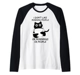 Funny Sleepy People, Morning Coffee Lover Coffee Lazy Cat Raglan Baseball Tee