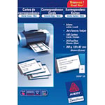 Avery Cartes de visite C32015 - 8,5 x 5,4 cm 220 g impression jet d'encre finition mate pochette 80 cartes