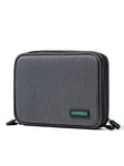 UGREEN Sac Rangement Câble Électronique de Voyage Multifonctionnel Sacoche Protection Antichoc, 2 Couches, pour Tablette Chargeur Adaptateur Disque Dur Externe USB Écouteur