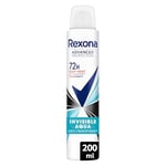 REXONA - Déodorant Femme Invisible Aqua - Spray Anti-transpirant - Advanced Protection - Parfum Frais et Floral - Protection 72h (lot de 6x200ml)