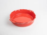 ESPRIT DE CUISINE - Plat À Four Rond En Céramique - Poignées ergonomiques - Émail Résistant Aux Rayures - Facile À Nettoyer - Made In France - 1,4L - 26cm - Rouge Saveurs