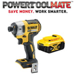 DeWalt DCF887N 18V XR Brushless Impact Driver (Body Only) & DCB184 5.0Ah Battery